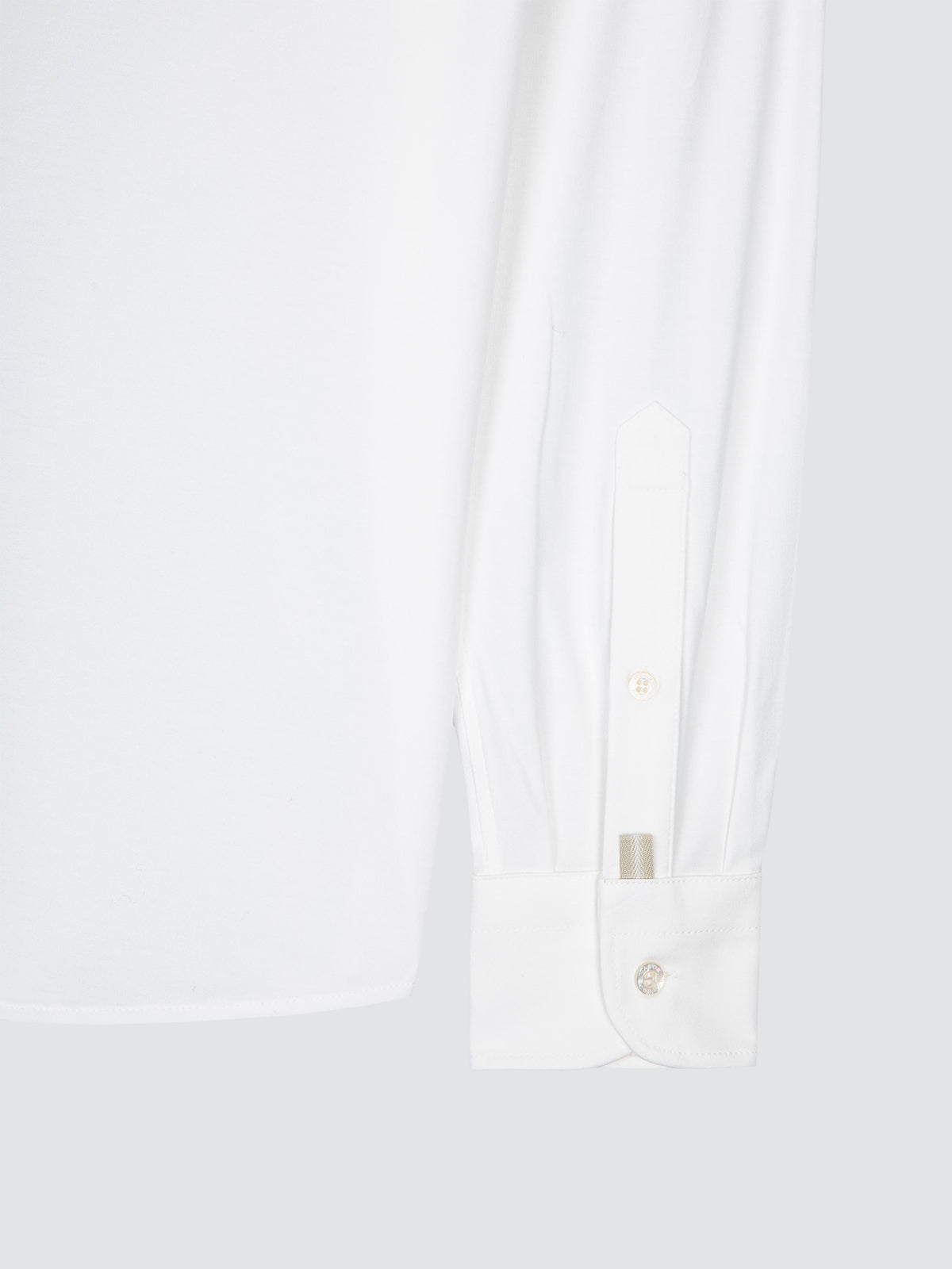 Camisa de popelín de algodón elástico en color blanco