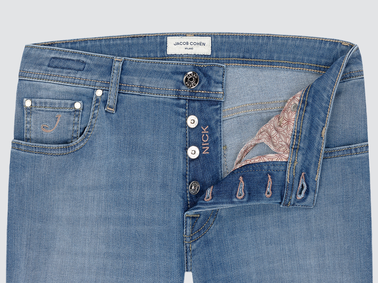 Nick Jeans slim fit  lichtblauwe superstretch zachte denim