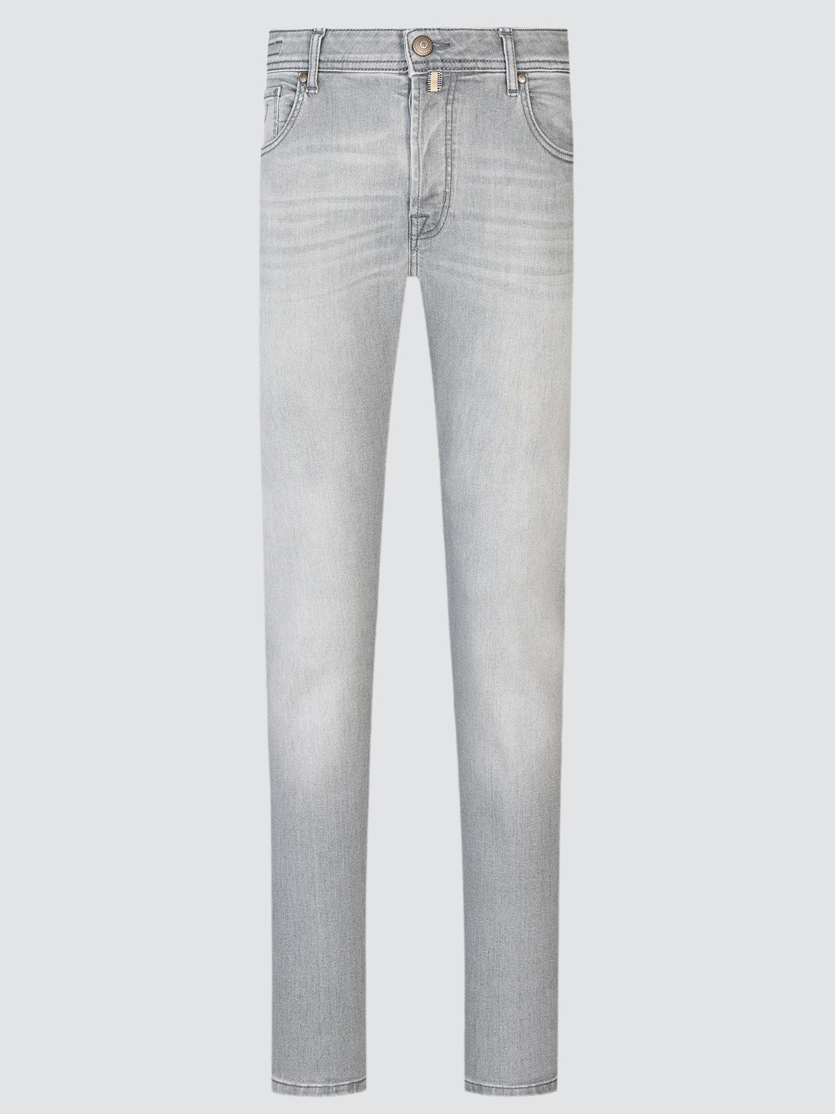 Light gray jeans on a white background