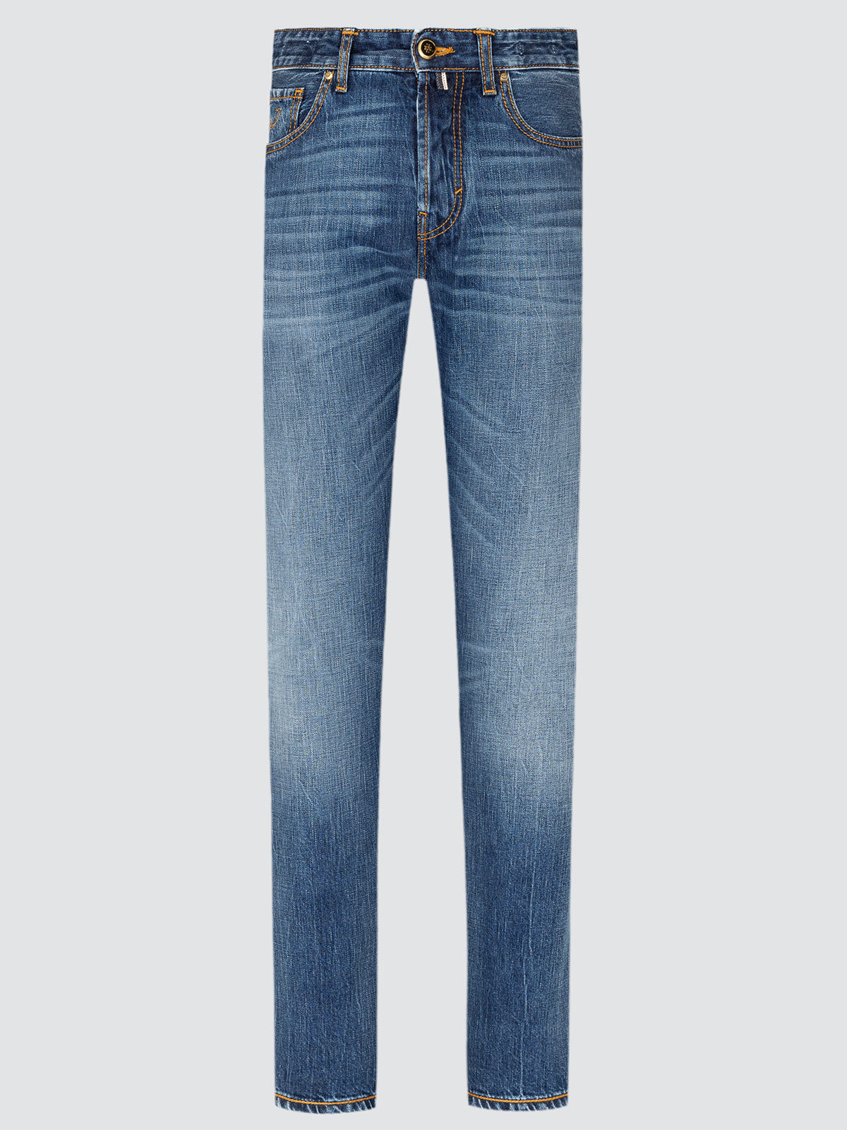 Edo Jeans droit LTD en denim selvedge bleu moyen