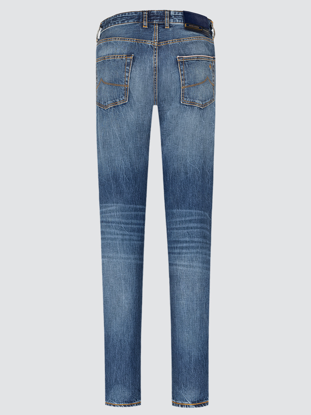 Edo LTD Regular straight Jeans in Mid Blue Selvedge Denim