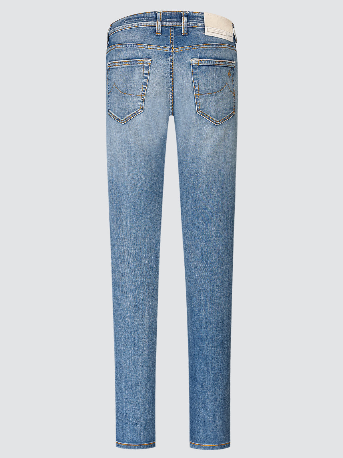 Blue jeans on a white background