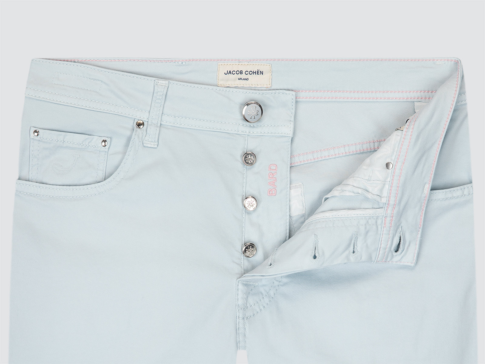 Bard Pantalón en sarga elástica azul cielo