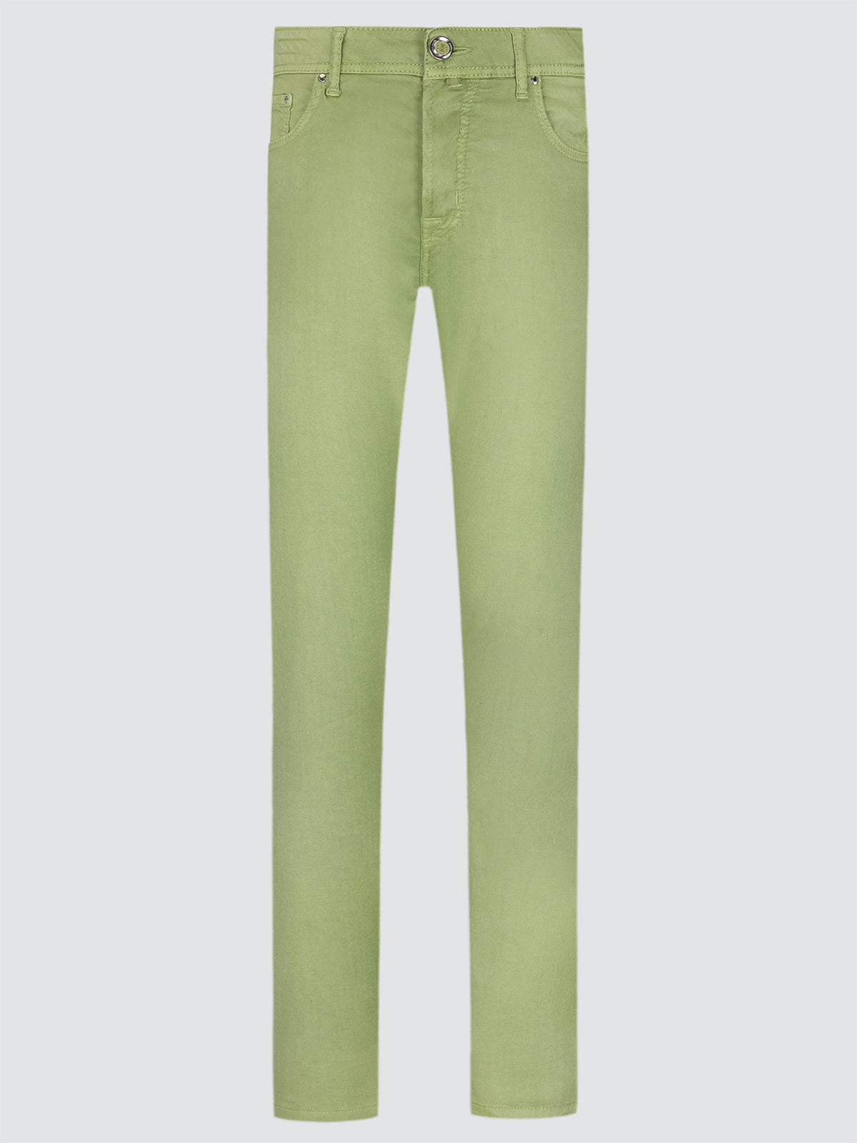 Green pants Jacob Cohën linen on a white background