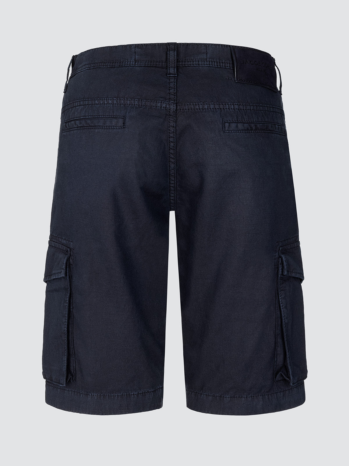 LIAM BLUE COTTON AND LINEN TWILL SHORTS