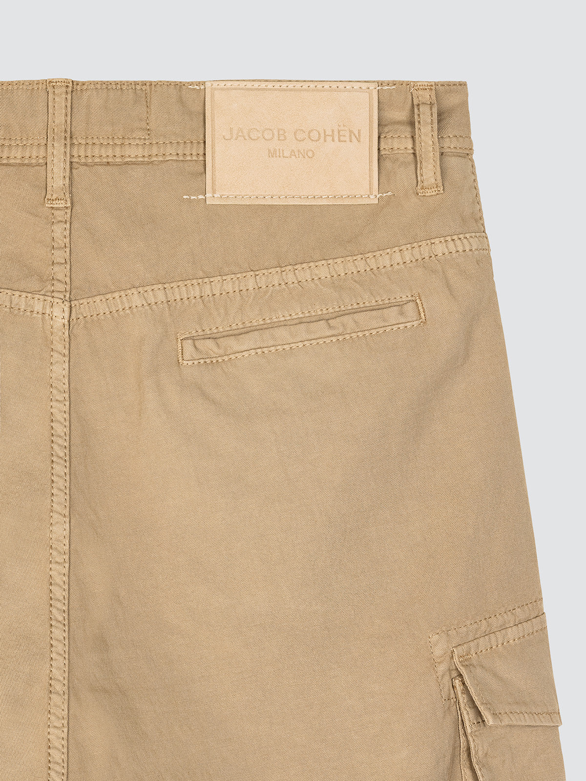 LIAM BEIGE COTTON AND LINEN TWILL SHORTS