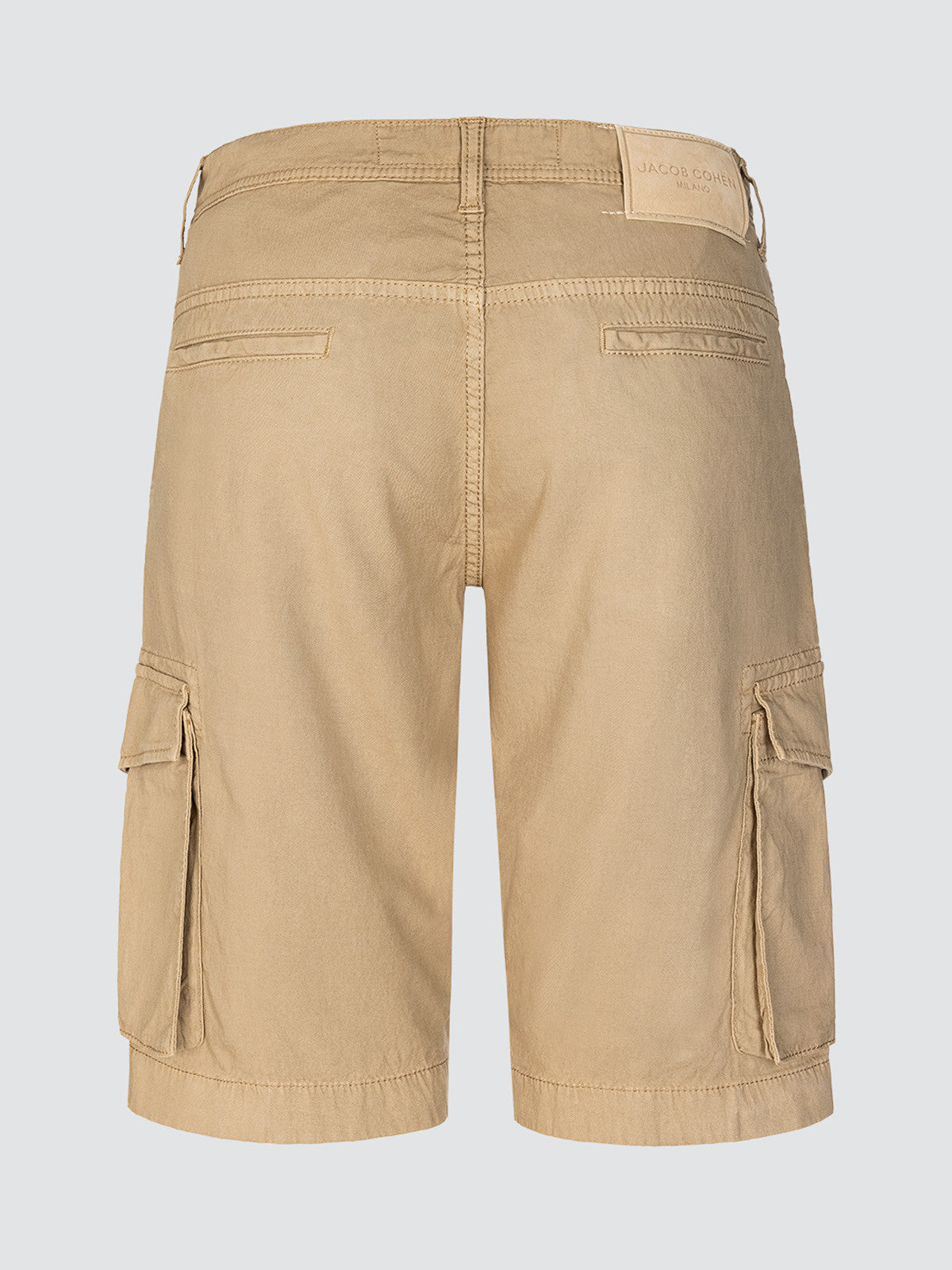 LIAM BEIGE COTTON AND LINEN TWILL SHORTS