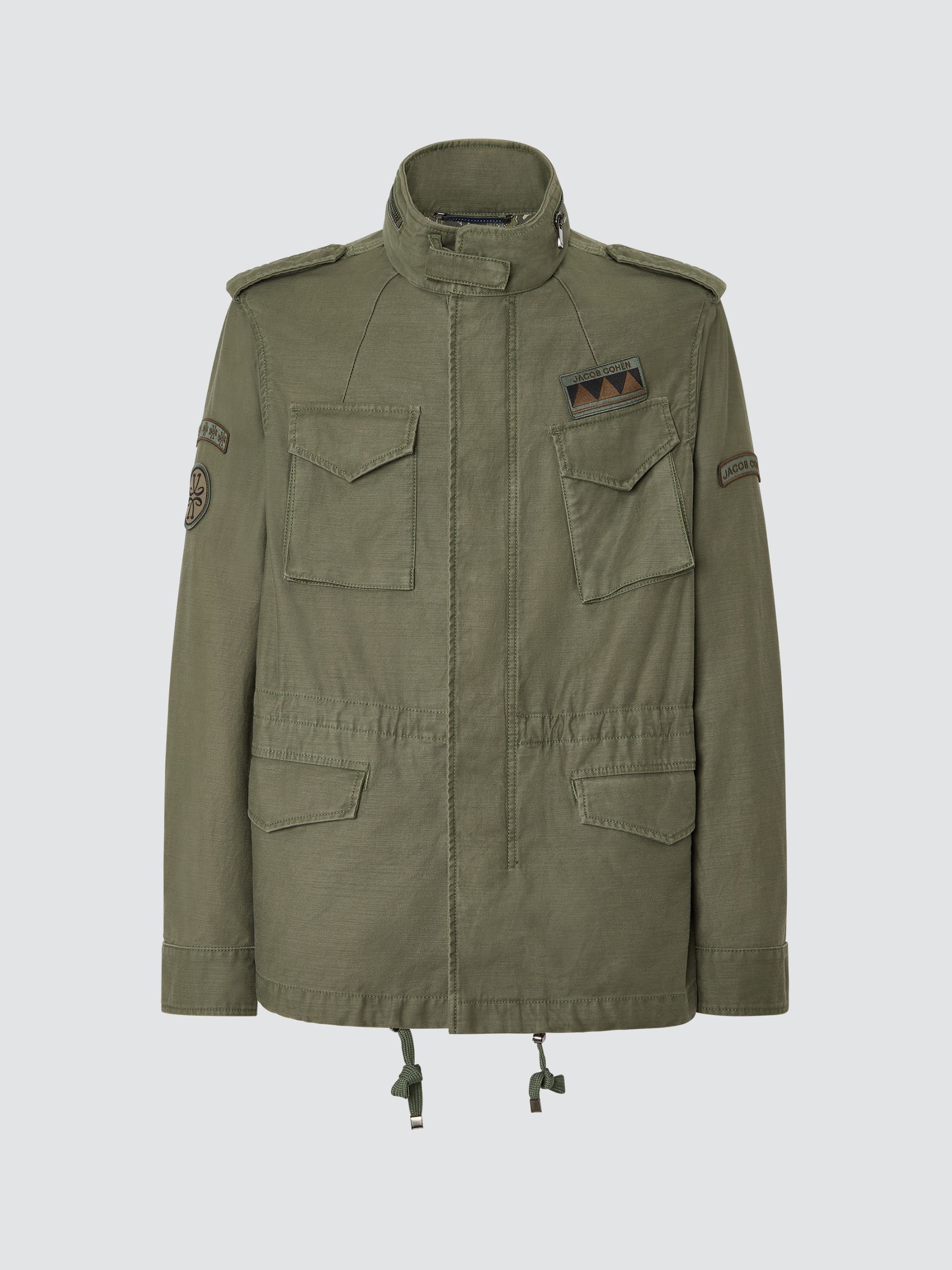 GREEN COTTON MILITARY FIELD JACKET