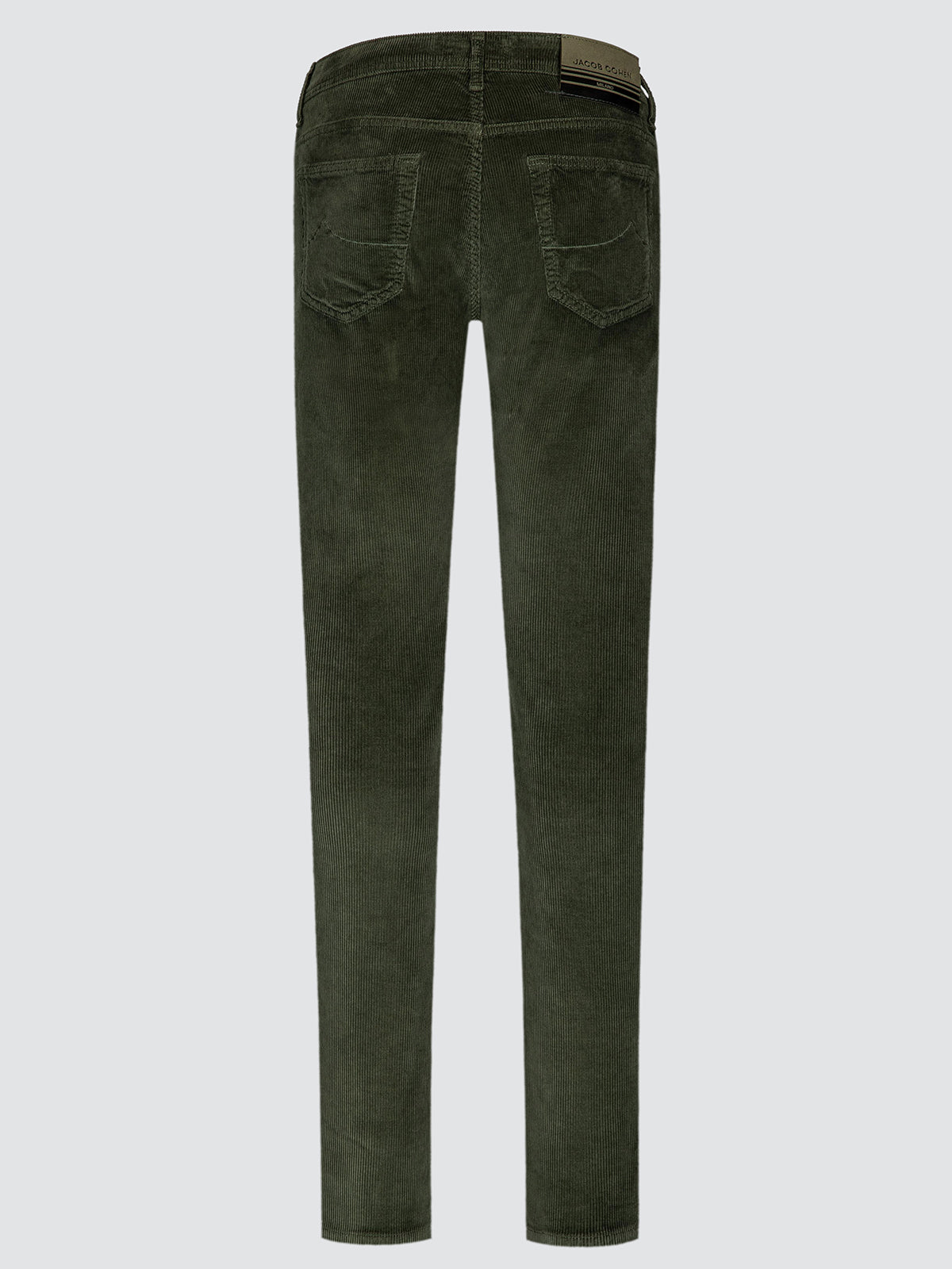Bard en velours côtelé stretch vert olive