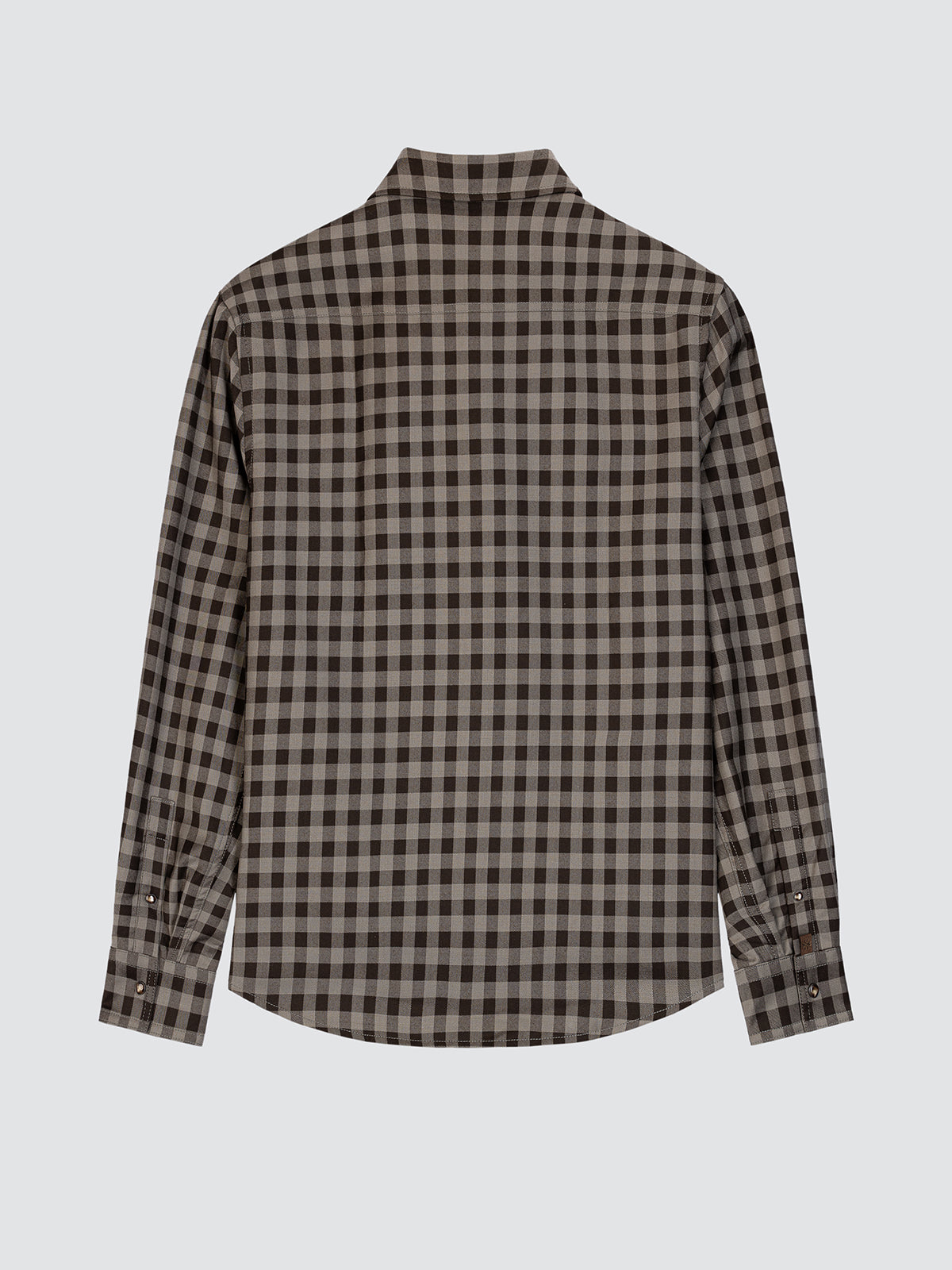 Checkered shirt on a light gray background