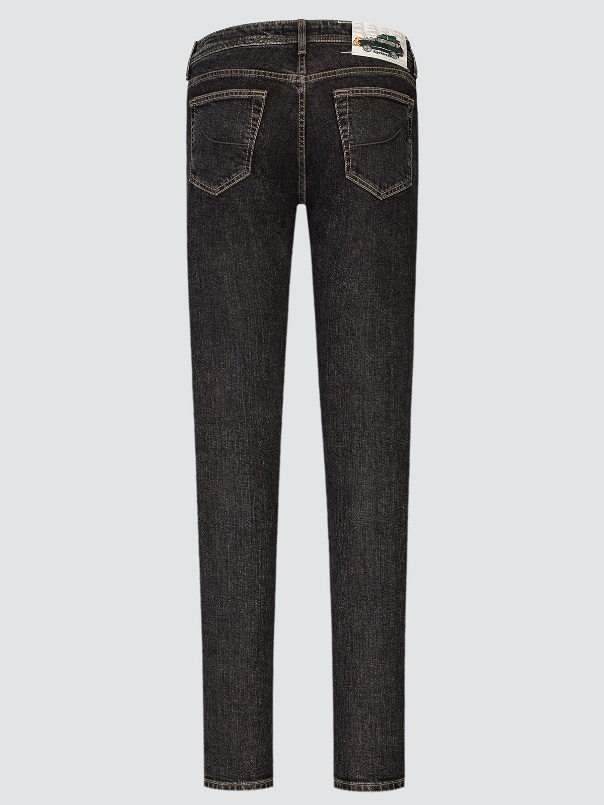 Bard – schwarzer Stretch-Denim Après-Ski Vintage-Waschung