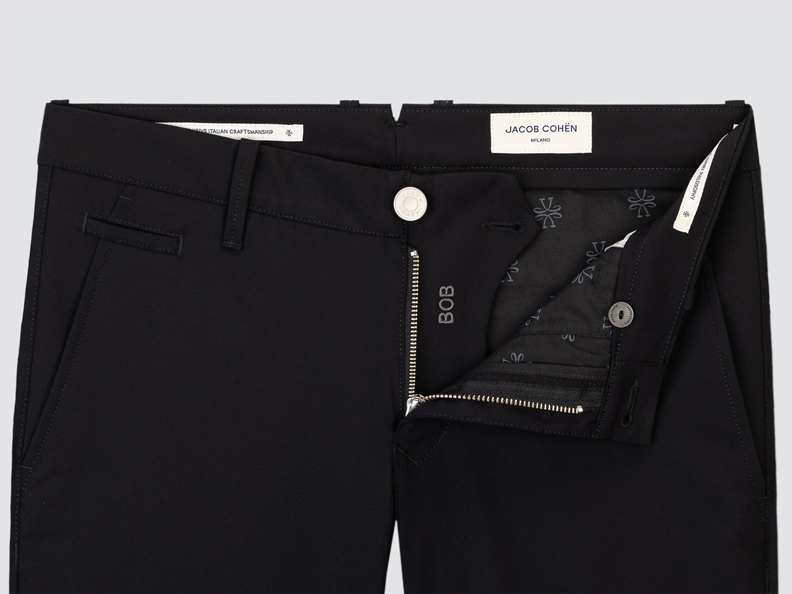 Bob Bermuda Mikrofaser schwarz Stretch