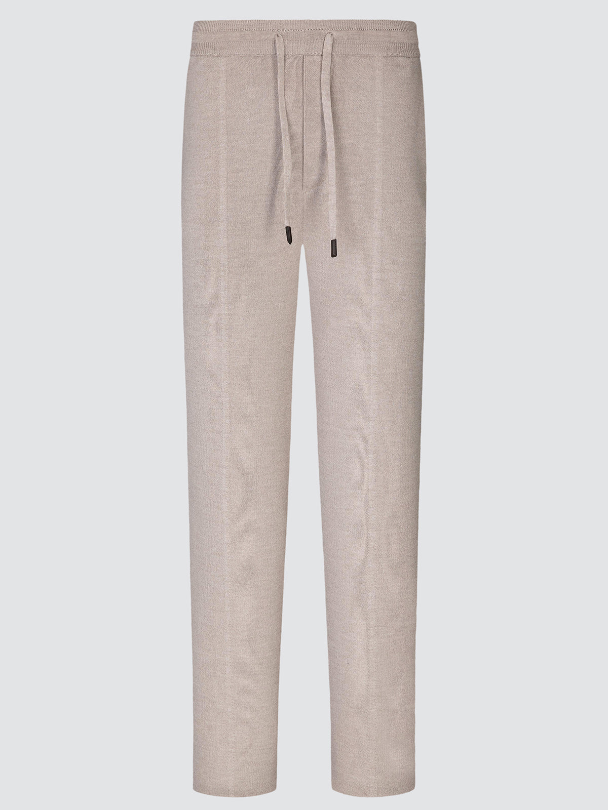 Light beige heathered lounge pants with a drawstring waistband, shown flat against a light gray background.