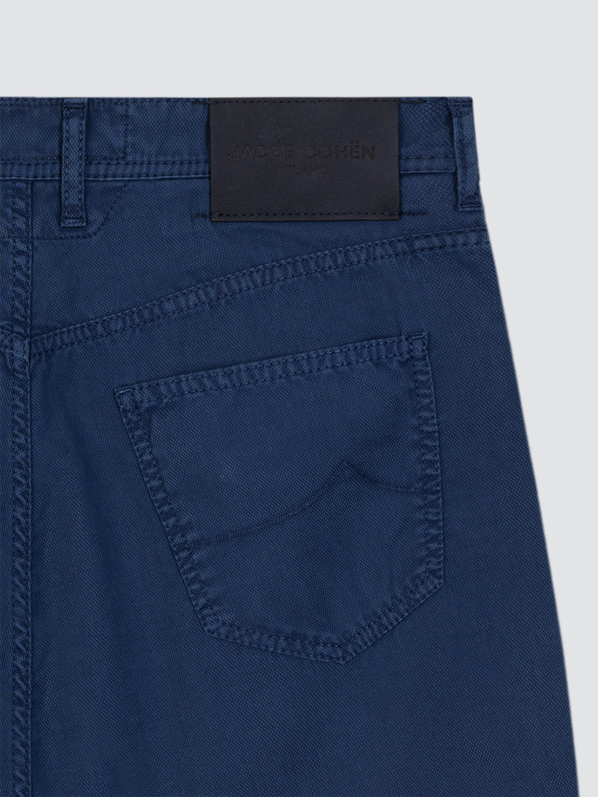Bermuda Nicolas en coton piqué lyocell stretch Bleu