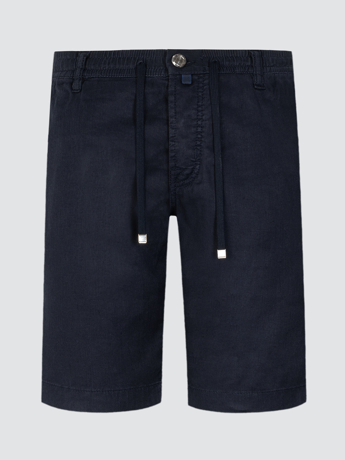 NAVY BLUE JACOB COHEN ELASTIC LINEN COTTON SHORTS