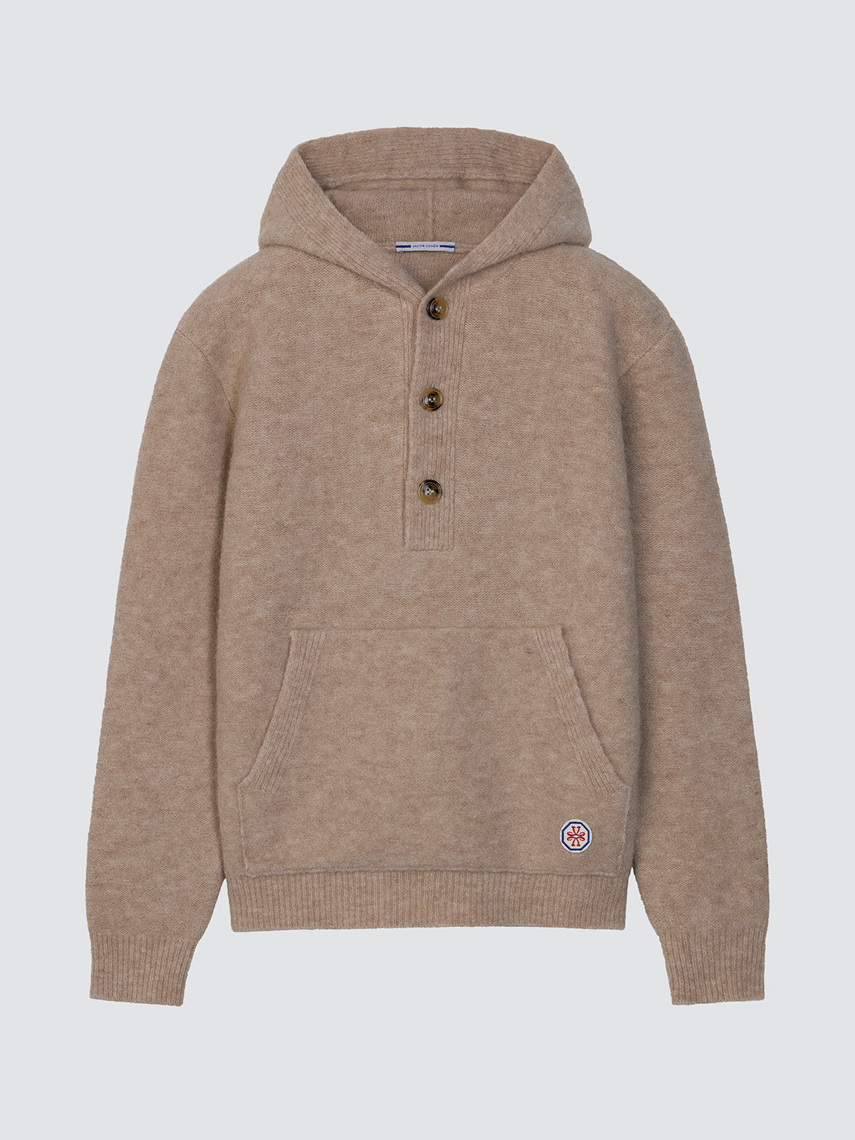 jumper hoodie beige après ski Jacob Cohën wool alpaca