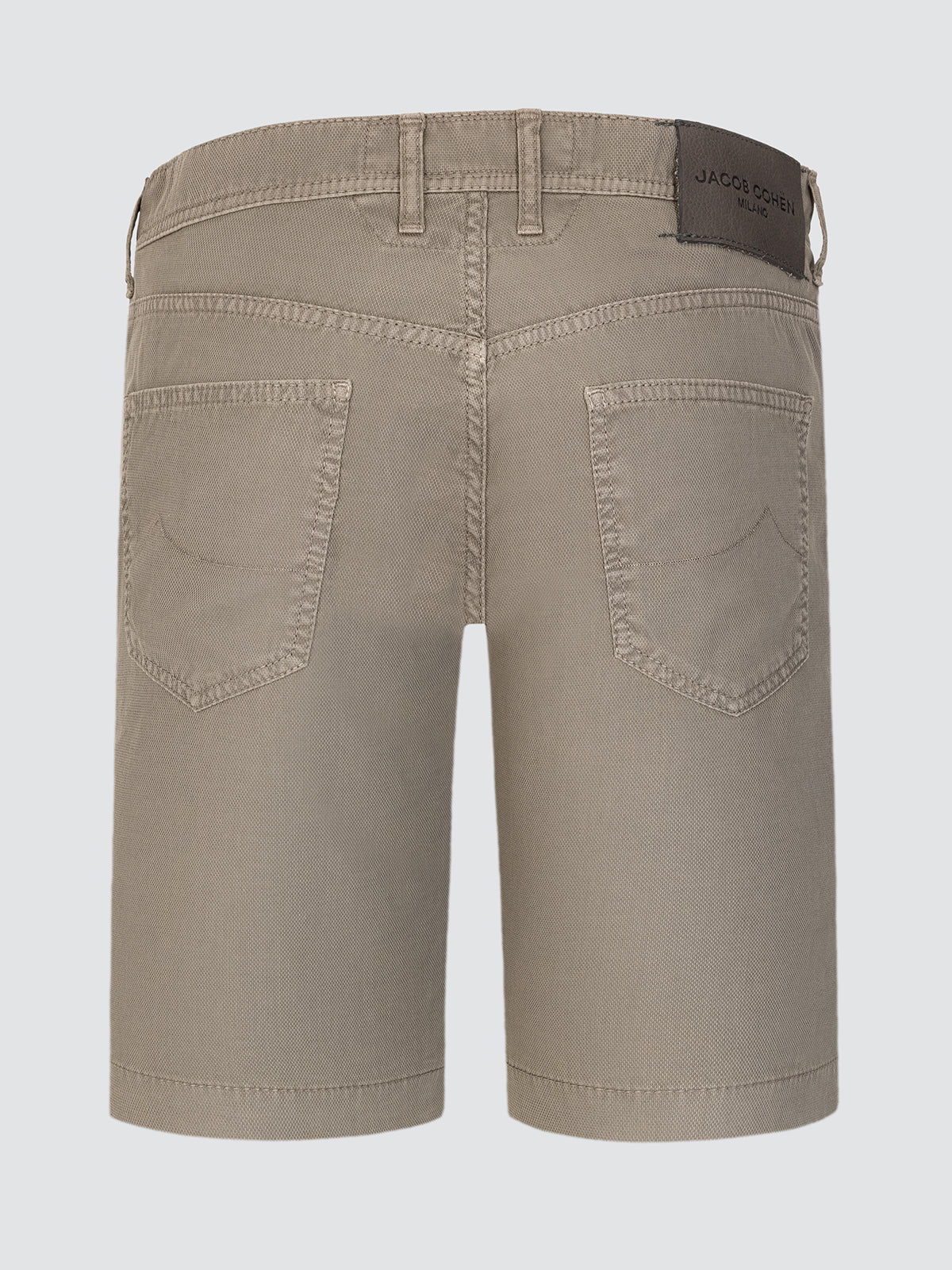 Bermuda Nicolas en coton lyocell piqué marron