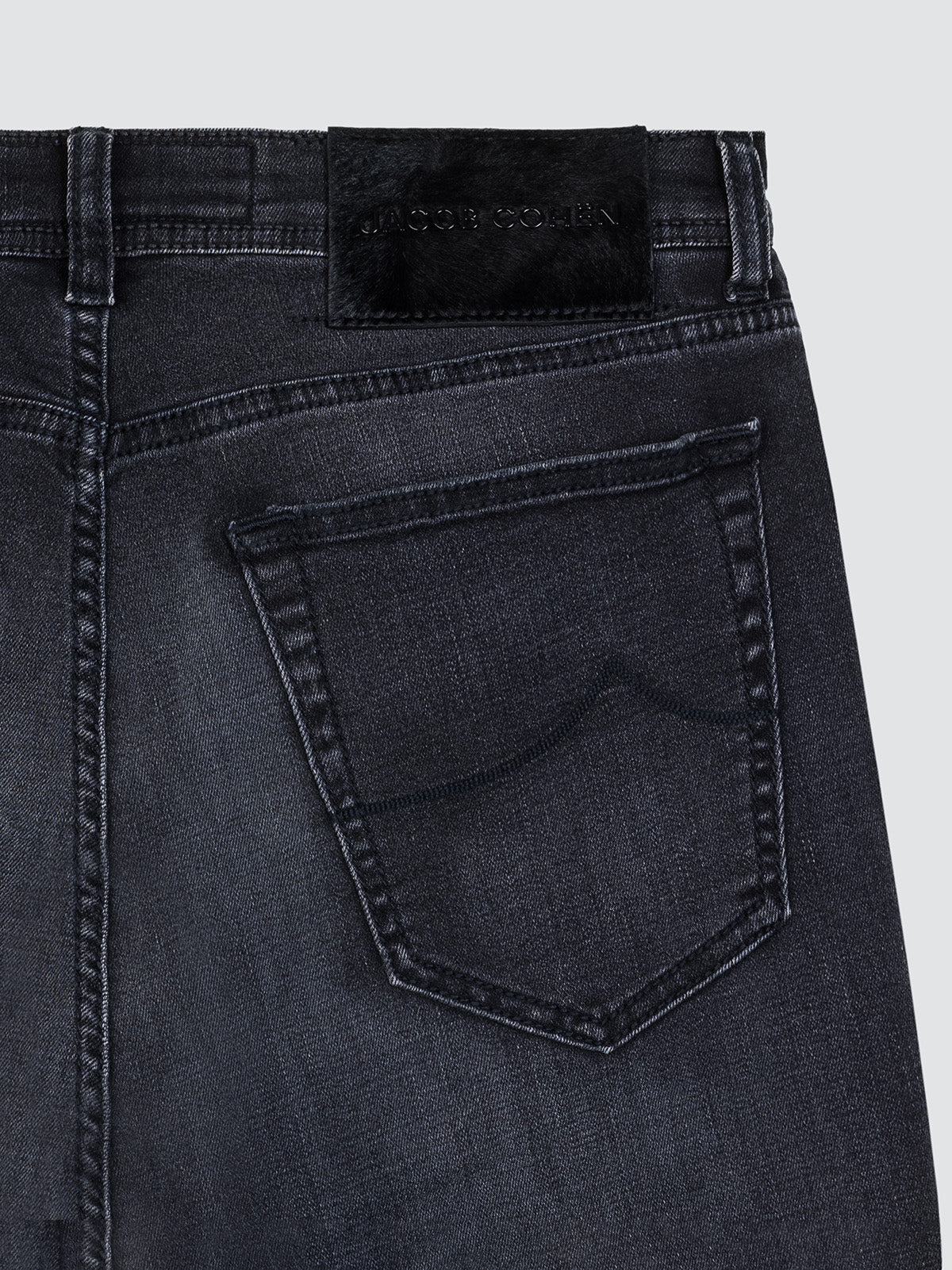 jacob cohen jeans nick slim fit gris foncé patch noir