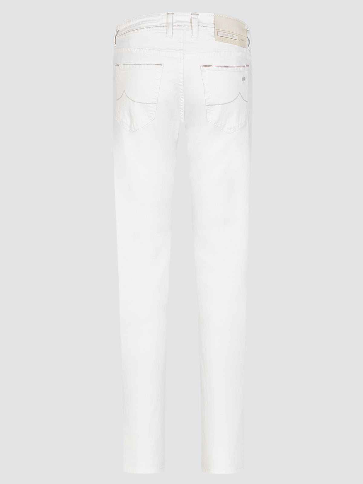 Bard stretch limited edition witte jeans met klokknoop