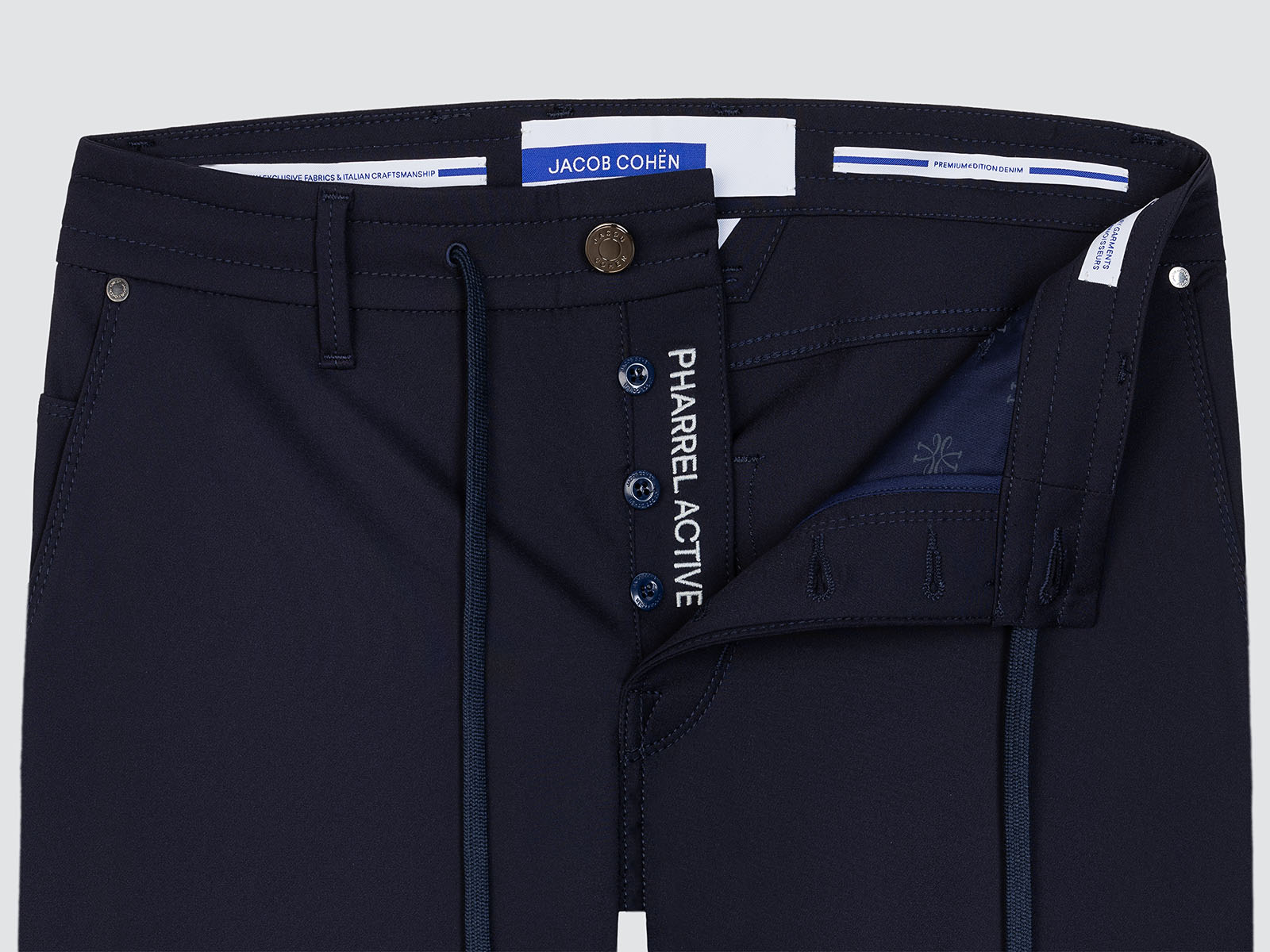 Parrel active Jacob Cohen navy blue technical stretch microfibre