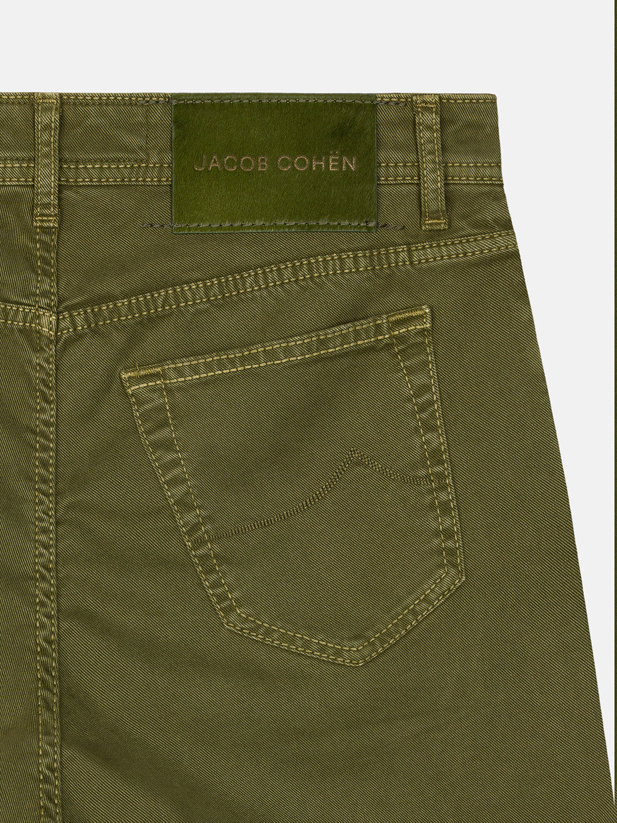 JEANS OLIVE GREEN STRETCH TWILL