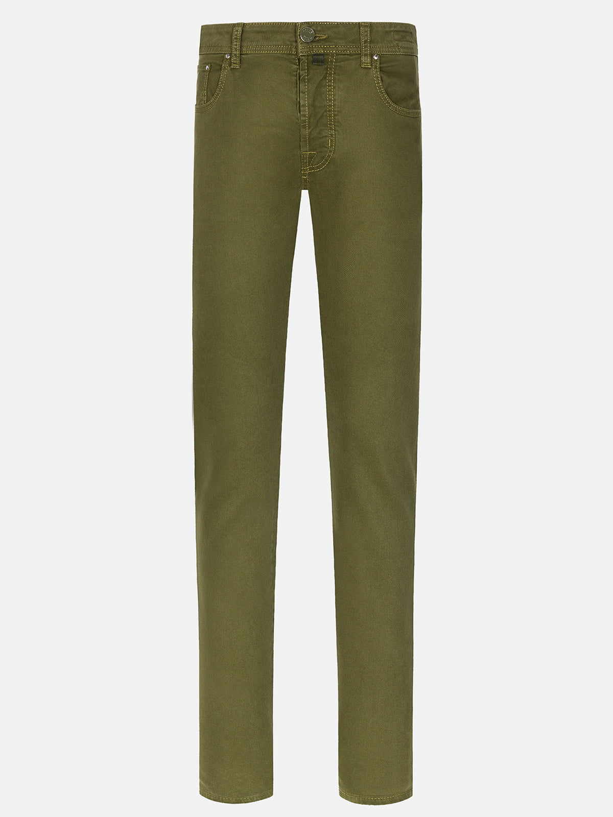 PANTALON BARD EN TWILL VERT OLIVE TEINTÉ EN PIÈCE