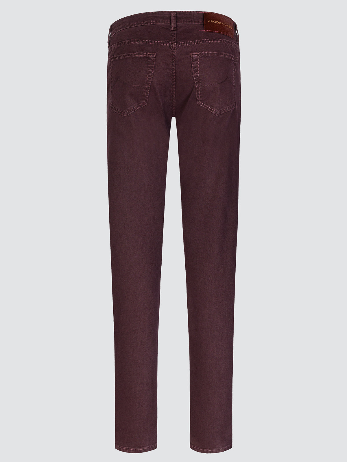 PANTALON EN TWILL TEINTÉ EN PIÈCE BORDEAUX BARD