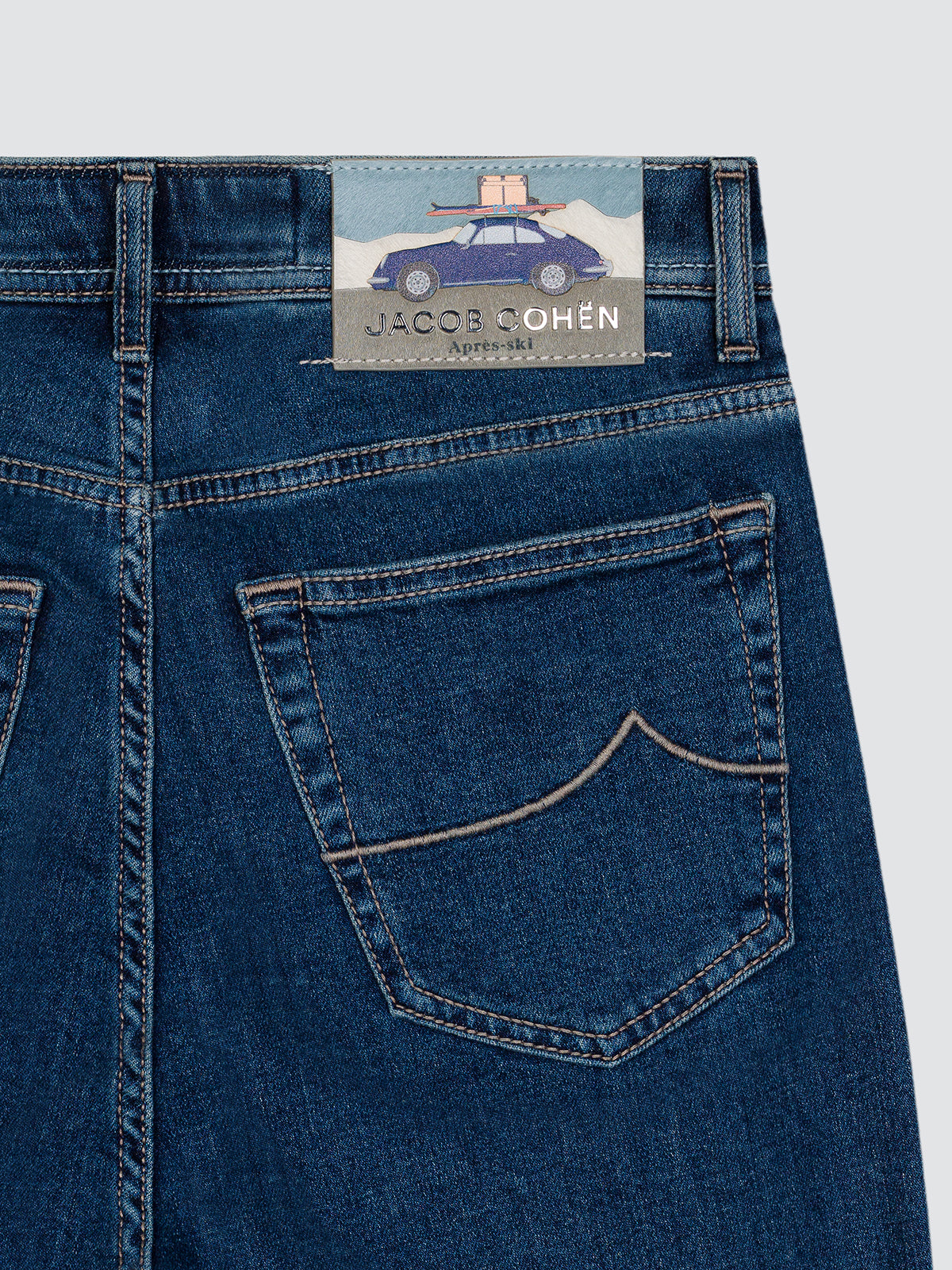 Apres-ski Jacob Cohën Porsche 912 patch jeans bard