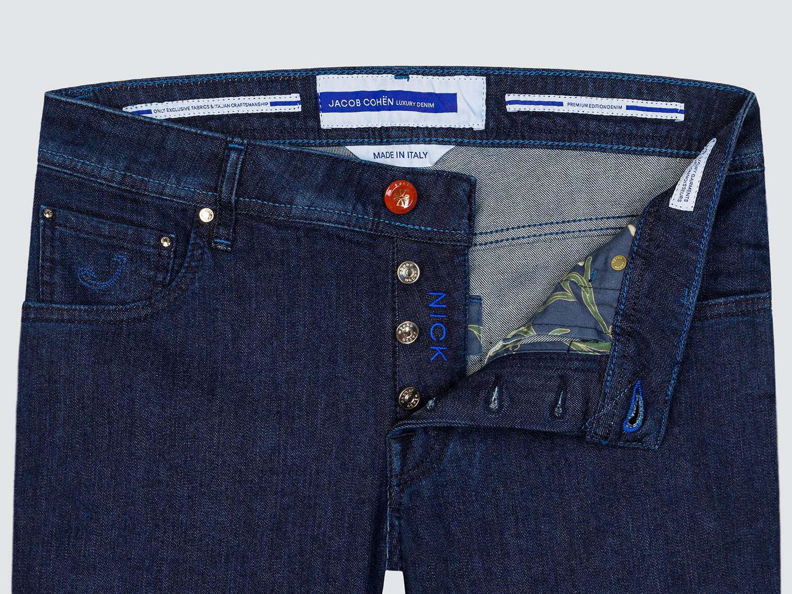 NICK STRETCH DONKERBLAUWE JEANS