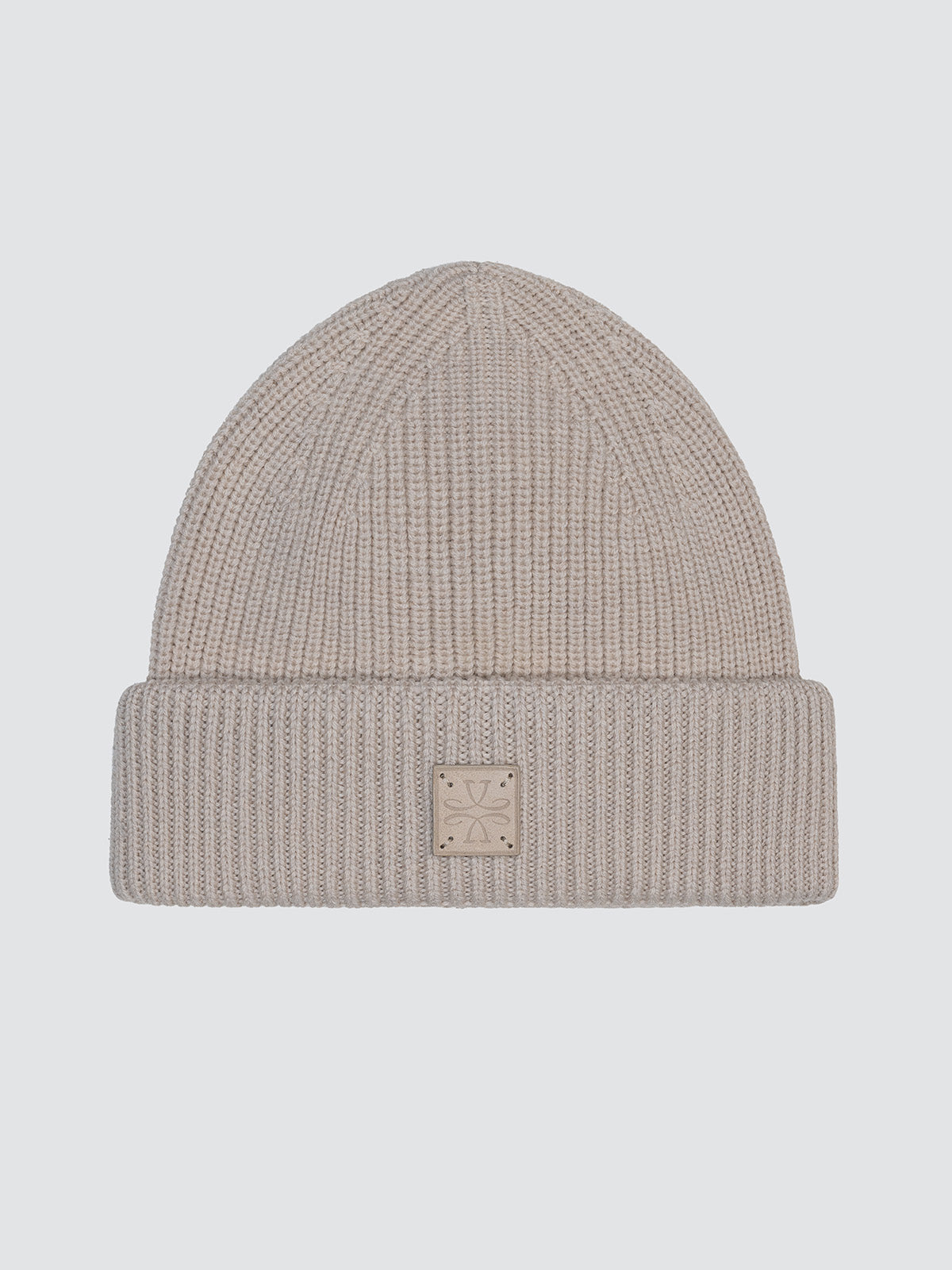 Bonnet beige clair laine