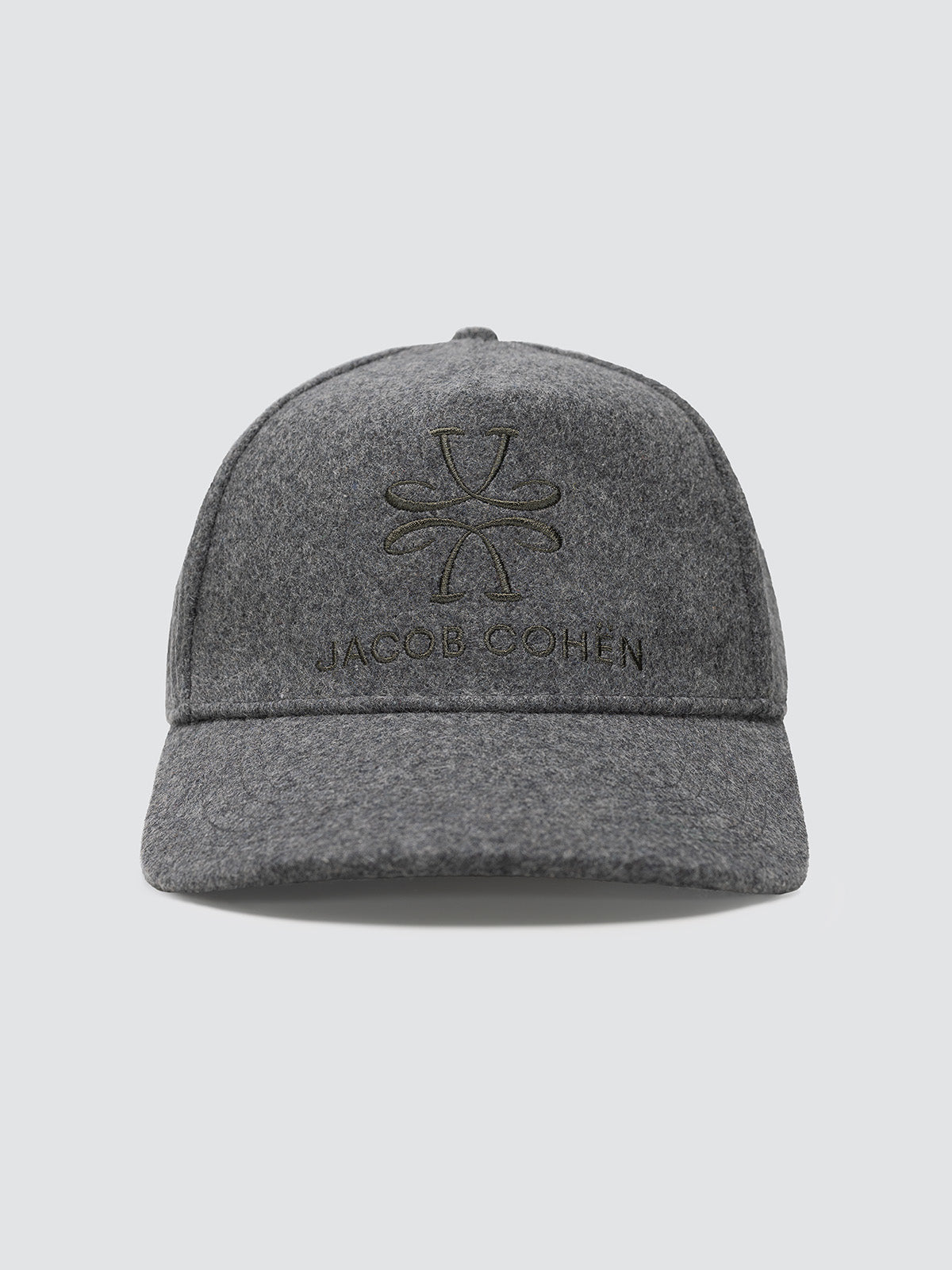 Grey Baseball cap in wool