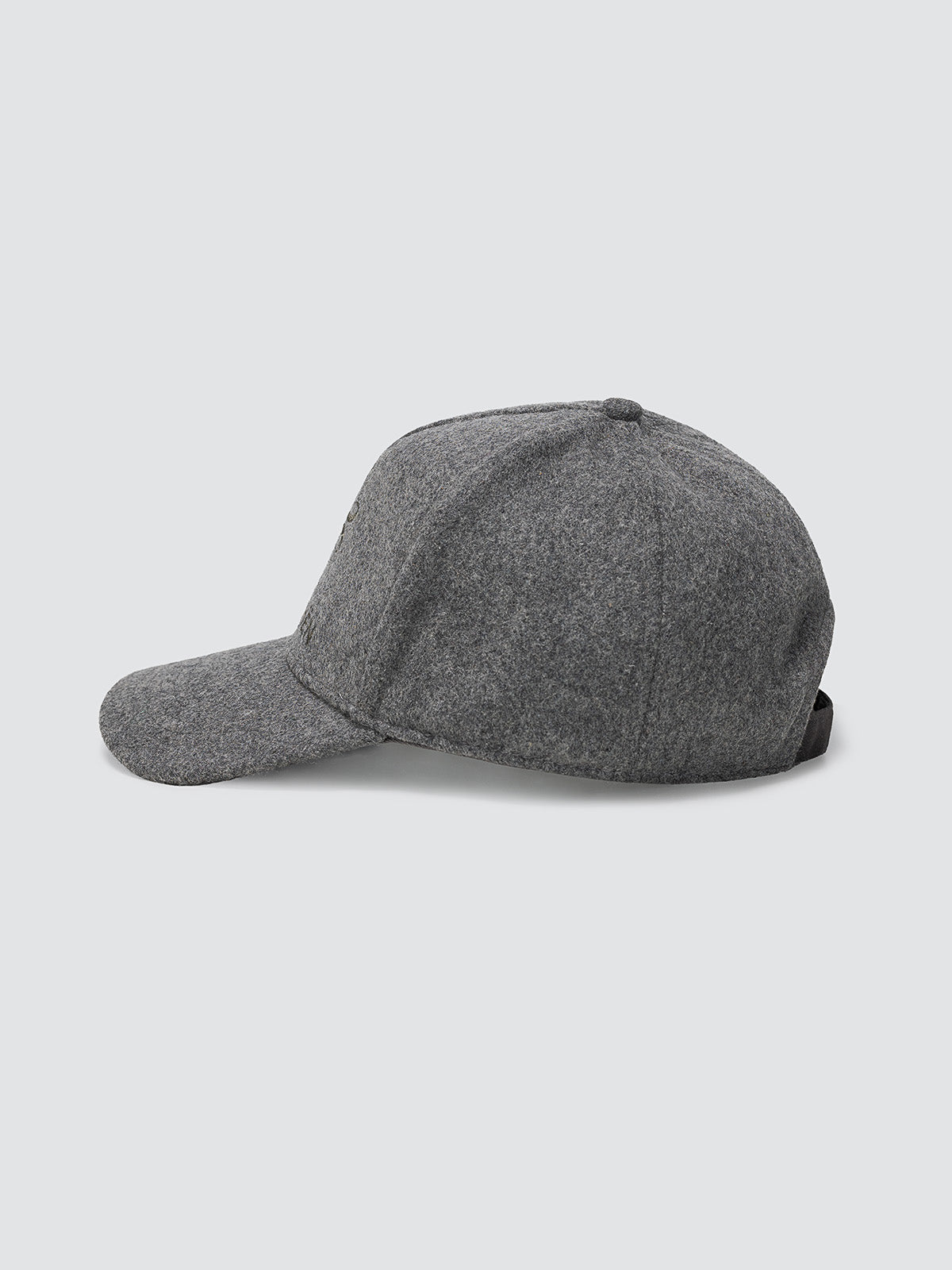 Grey Baseball cap in wool