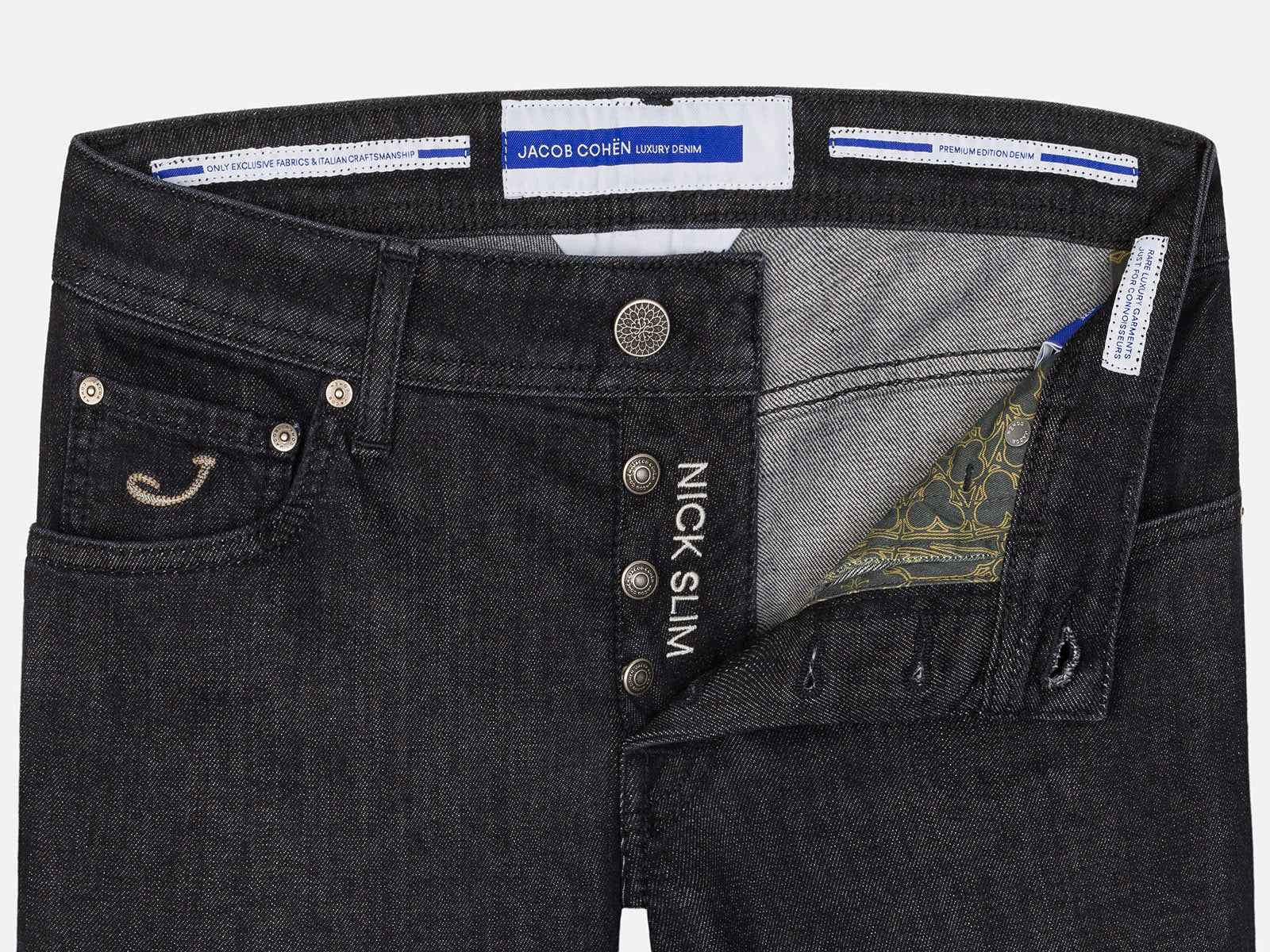 NICK SLIM GRAND TOUR PARIJS SUPER-STRETCH ZWARTE JEANS