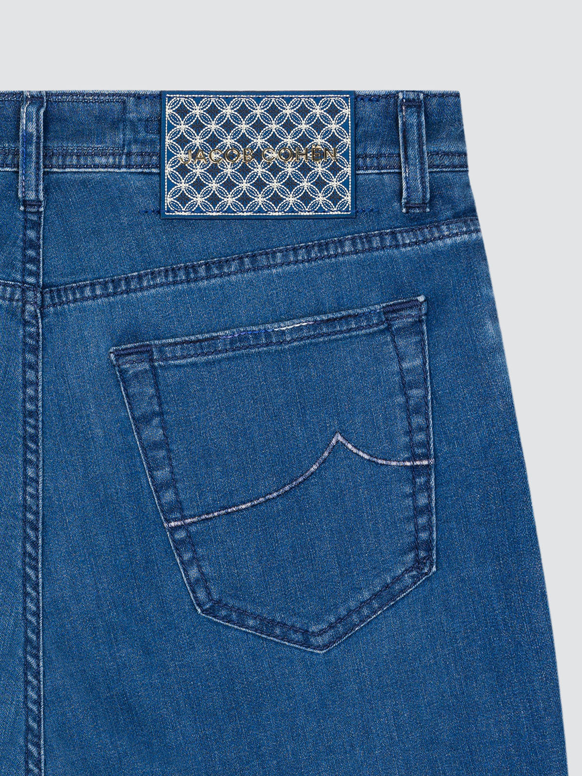 denim léger été Jacob Cohën stretch bard patch rosaces