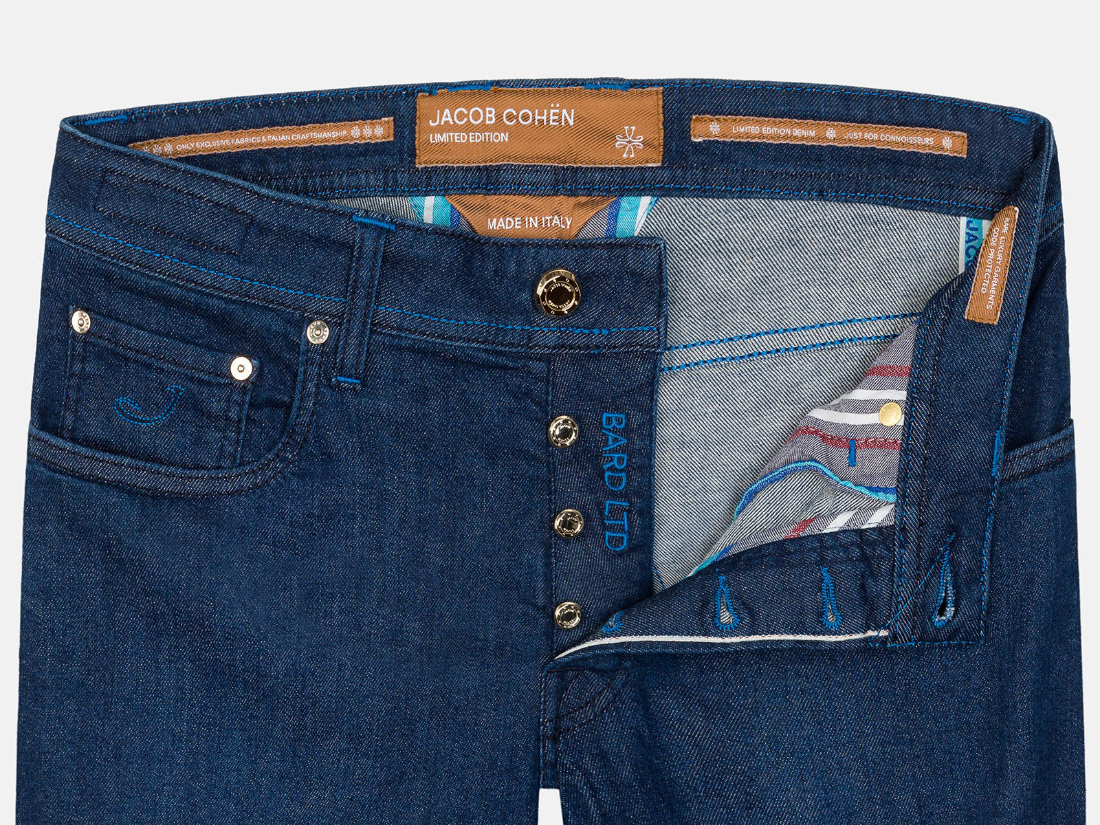 BARD DARK BLUE SELVEDGE DENIM STRETCH JEANS