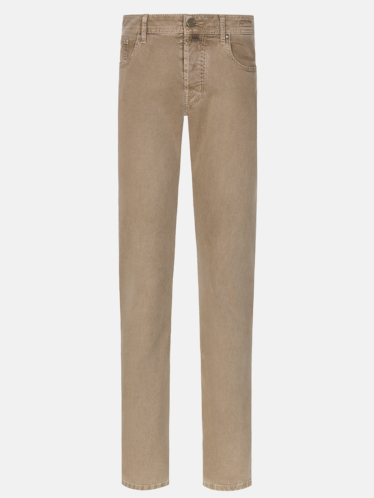 PANTALON BARD EN SERGÉ TEINTÉ EN PIÈCE BEIGE