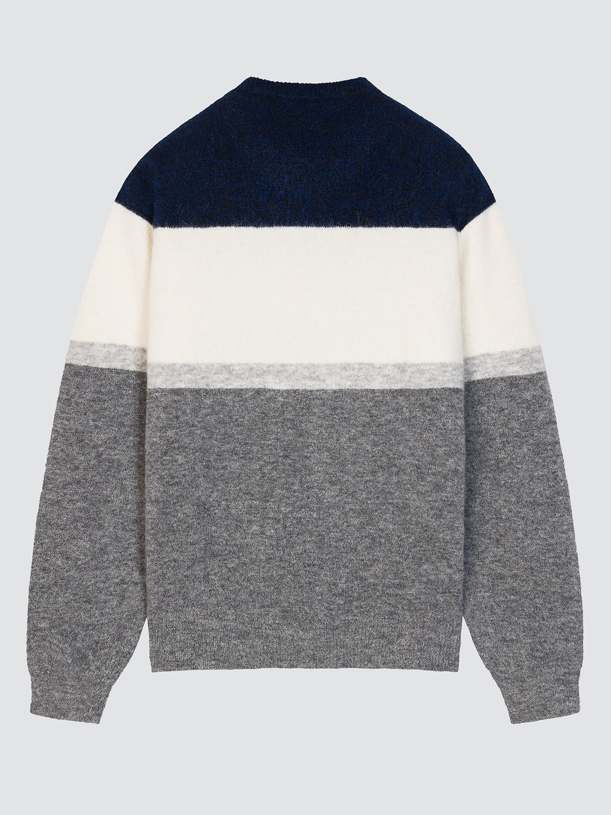 SWEATER APRES SKI BLUE GREY AND WHITE WOOL