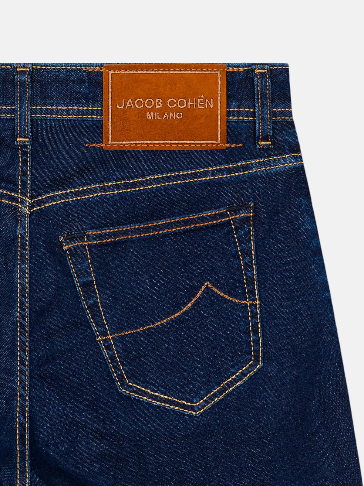 JEANS JACOB COHEN BARD DARK BLUE ORANGE PATCH