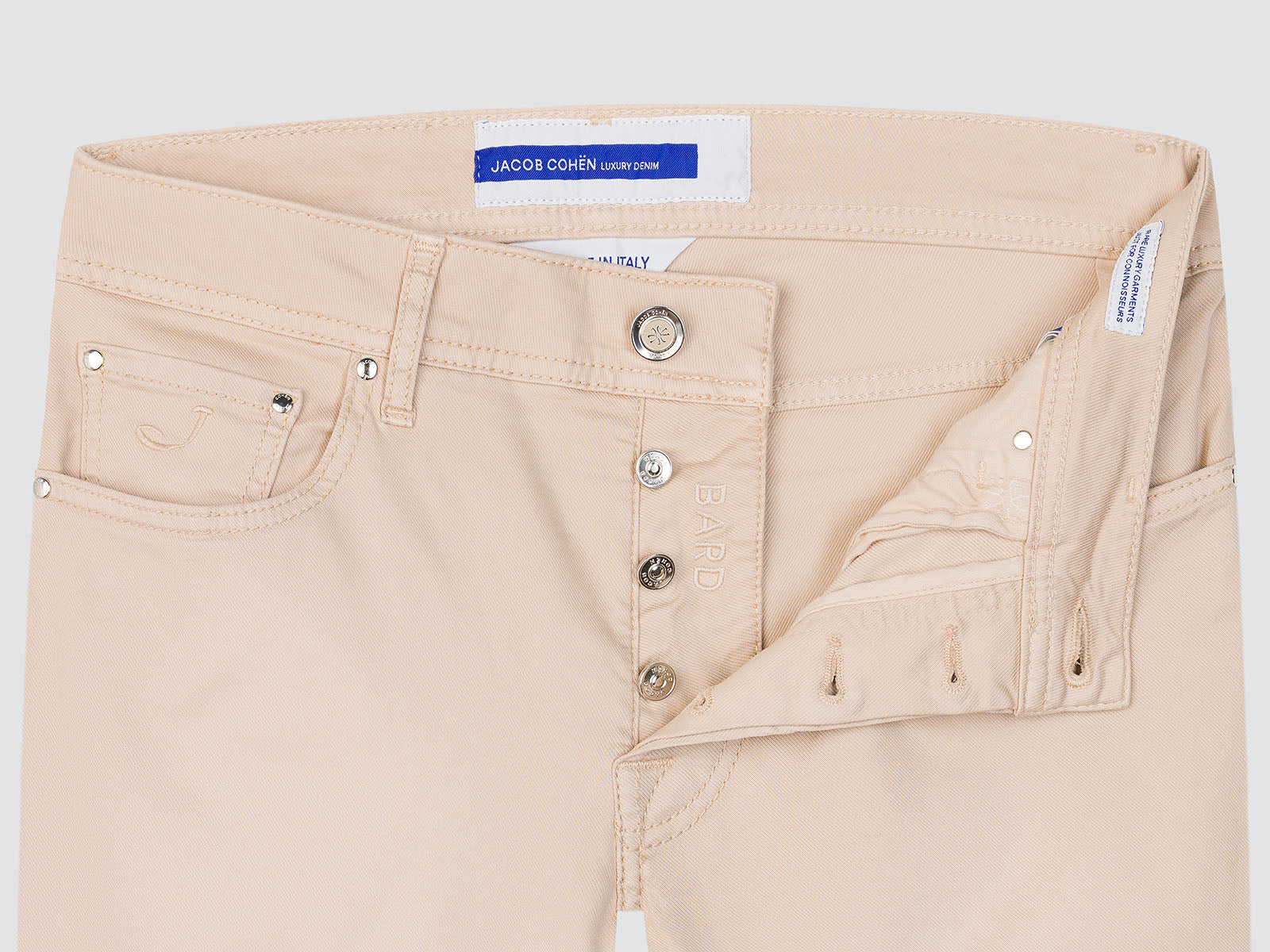 Bard pants in cotton and lyocell light beige