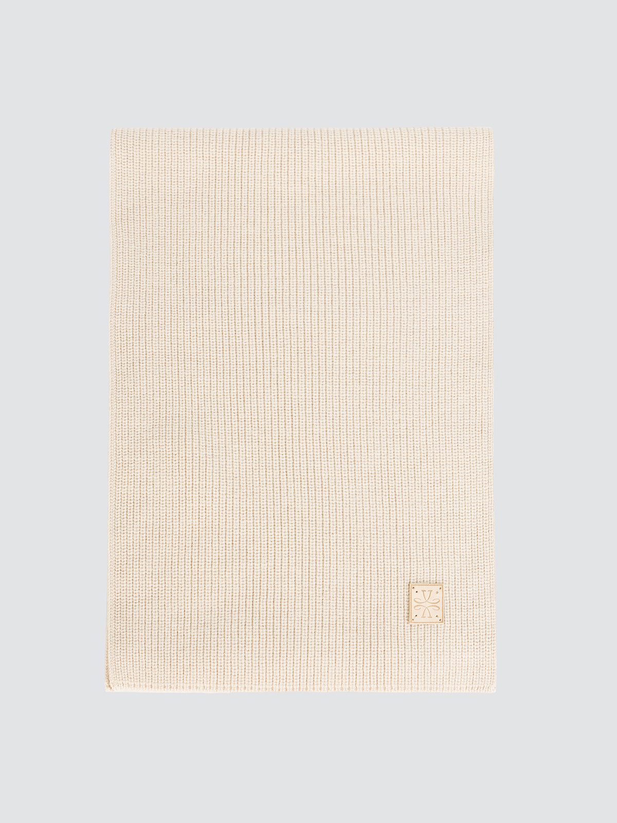 Light beige wool scarf