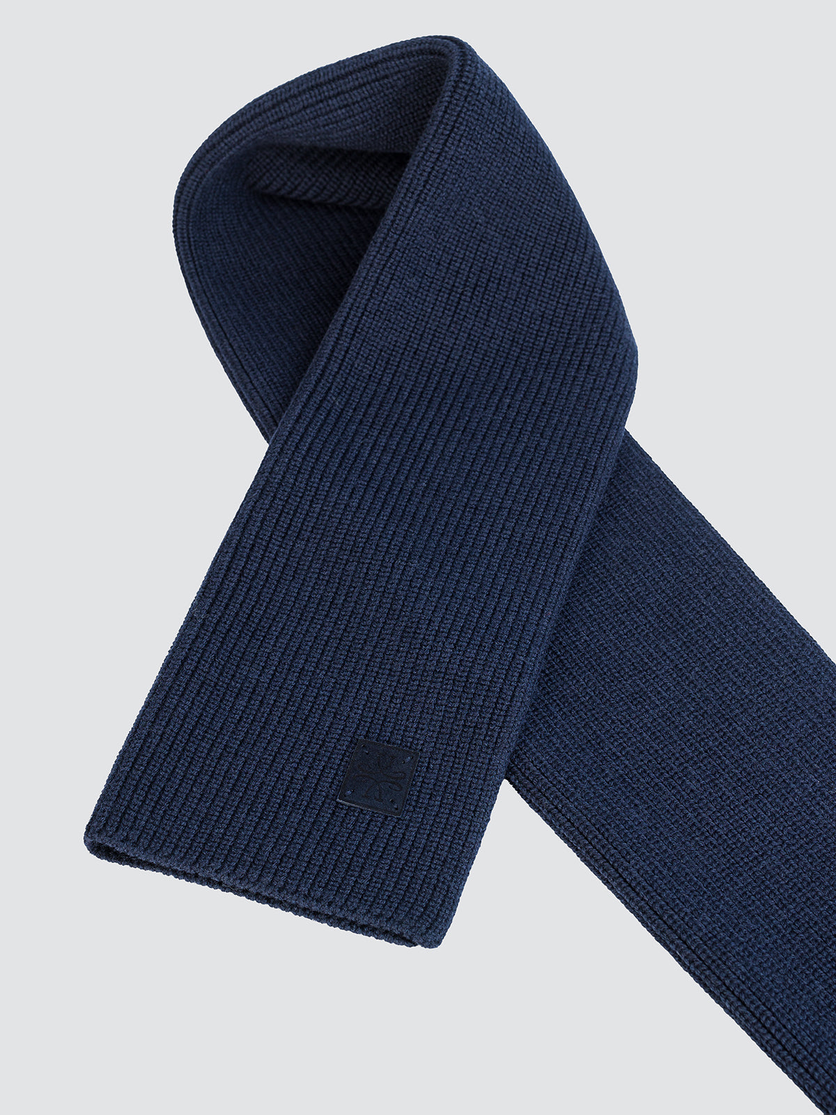 BLUE WOOL SCARF