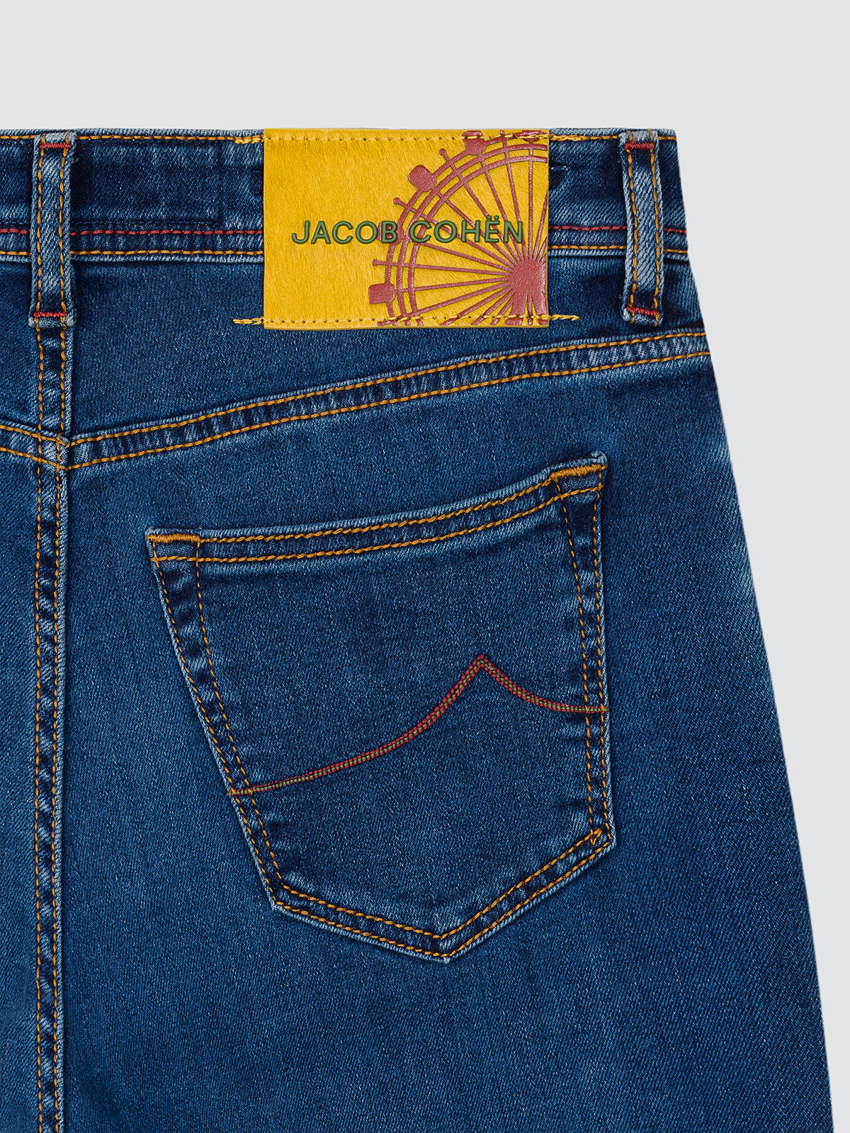 BARD JACOB COHEN JEANS MID BLUE STRETCH GRAND TOUR VIENNA