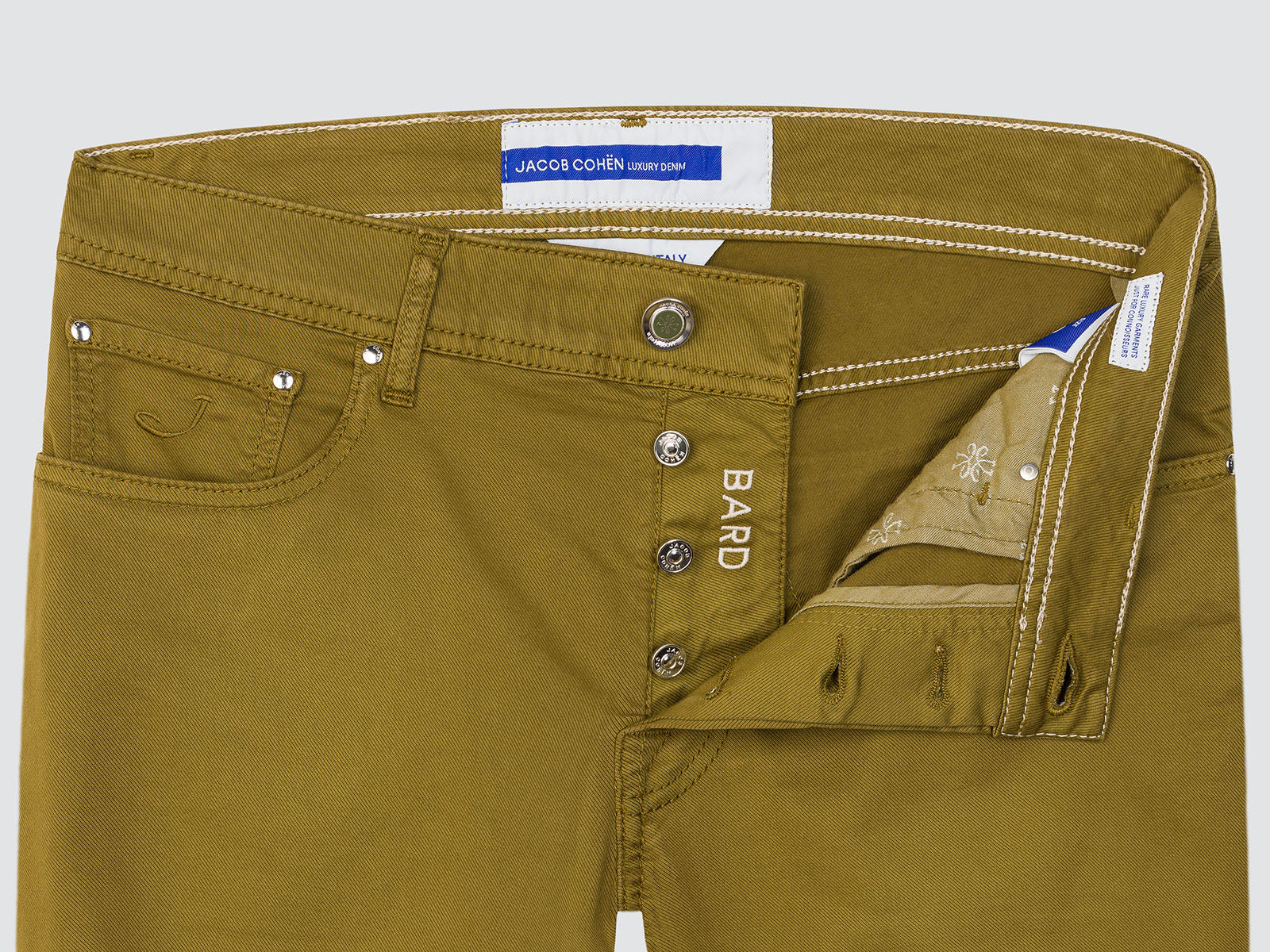 Bard pants in cotton lyocell Olive green