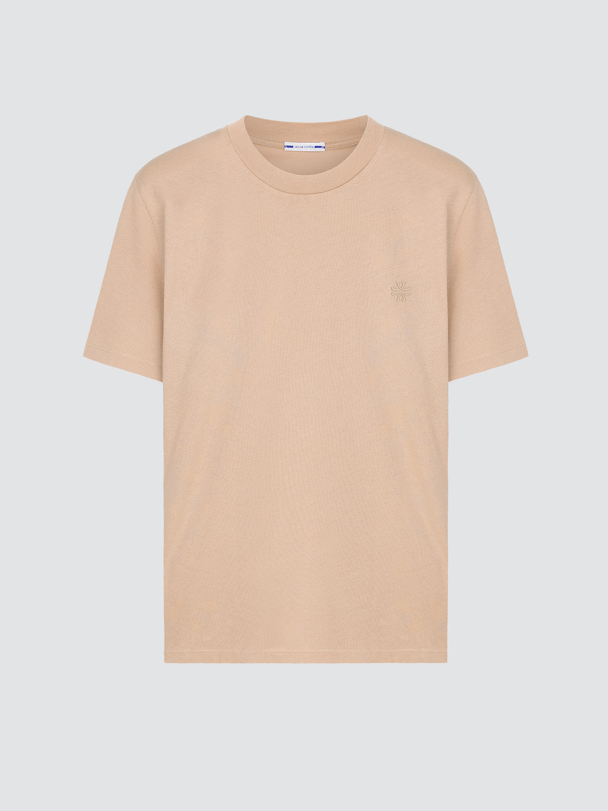 Coton jersey crew neck T-Shirt beige