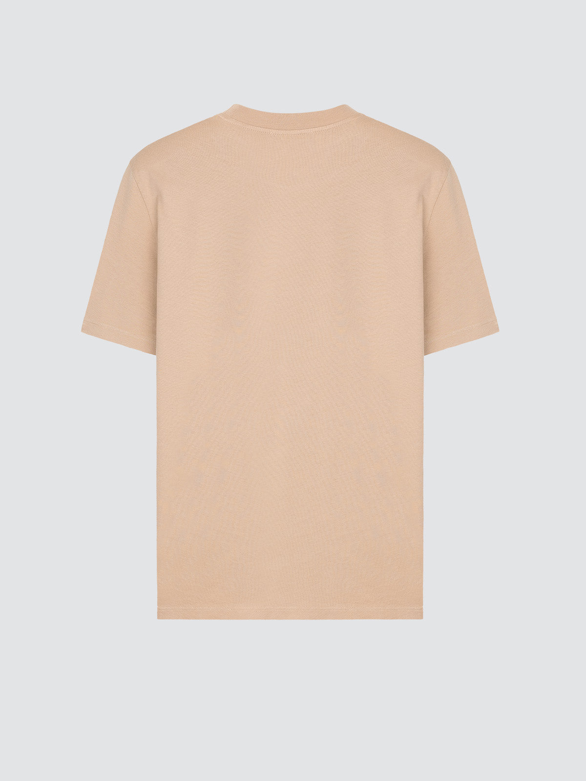 Coton jersey crew neck T-Shirt beige