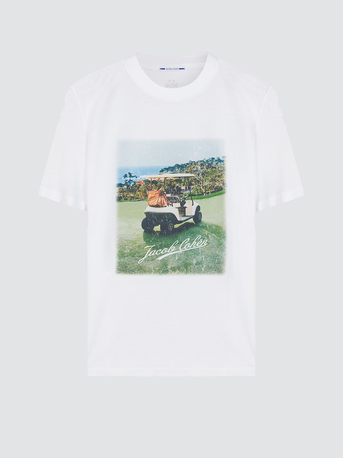 T-shirt blanc avec print Jacob cohen été 2025 golf