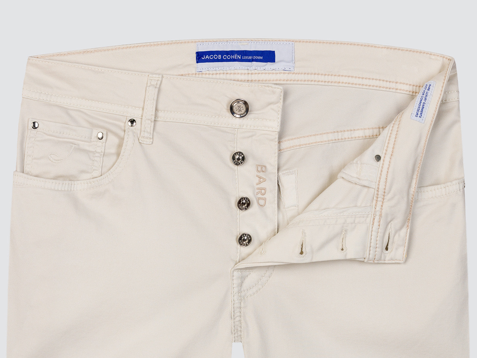 Bard pants in cotton lyocell off white