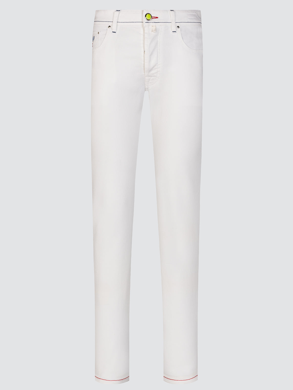 Bard white denim stretch tennis