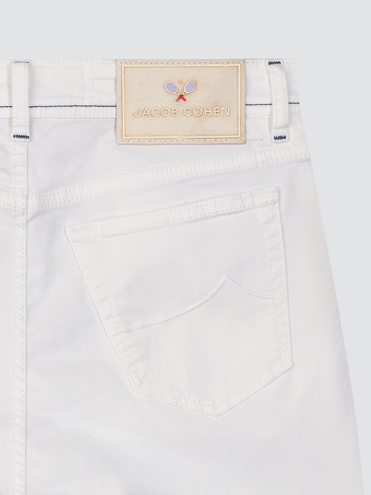 JACOB COHEN white jeans tennis padlle