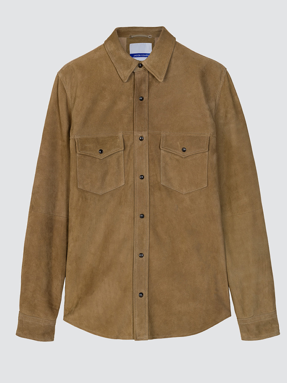 Overshirt in Light Camel Suede leather Jacob Cohen